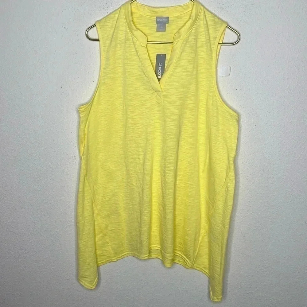 Chico’s size 2 in bright yellow in size 2 Medium NWT